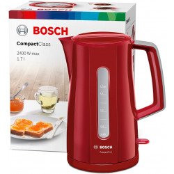 Bouilloire électrique Bosch TWK 7L464, 2400 W, 1,7 l Rouge